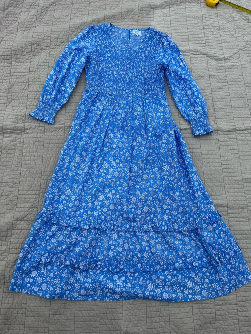 Pink City Print Tuckernuck Isabel Tiered Dress, Cornflowers, Size L